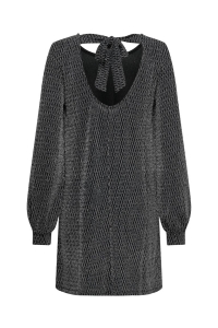 ONLY ONLCAROL L/S GLITTER BOW DRESS JRS black/harlekin silver