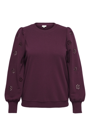 Carmakoma CARFEMME L/S PUFF EMBROIDERY UB SWT: