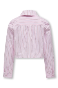 ONLY KOGHOLLY MICHELLE STRIPE SHORT SHIR: begonia pink/bright white + flam