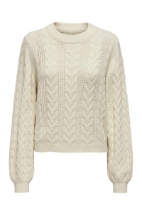 ONLY ONLRUBINA LS CABLE O-NECK KNT NOOS whitecap gray