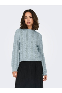 ONLY ONLRUBINA LS CABLE O-NECK KNT NOOS arona/w. melange
