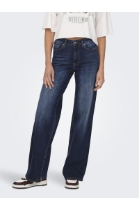ONLY ONLMADISON BLUSH HW WIDE DNM REA081: dark blue denim
