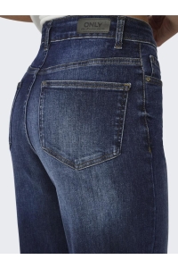 ONLY ONLMADISON BLUSH HW WIDE DNM REA081: dark blue denim
