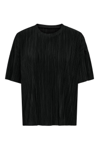 ONLY ONLRAVENNA S/S PLISSE TOP NOOS JRS black
