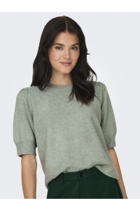 ONLY ONLRICA LIFE 2/4 PULLOVER KNT NOOS chinois green/w. melange