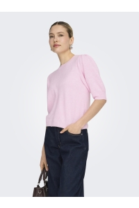 ONLY ONLRICA LIFE 2/4 PULLOVER KNT NOOS pink-a-boo/melange