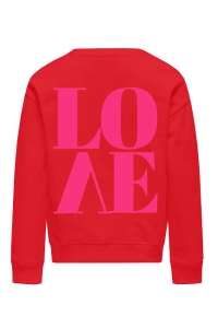 ONLY KOGDITTE LIFE L/S COLOUR CS SWT mars red/love/fuchsia purple