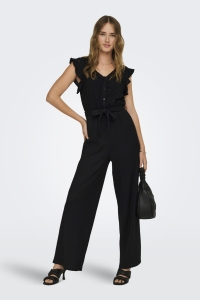 ONLY ONLELISA S/L V-NECK JUMPSUIT JRS black/bloom