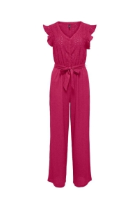 ONLY ONLELISA S/L V-NECK JUMPSUIT JRS sangria/bloom