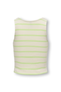 ONLY KOGNESSA S/L SHORT STRIPE TOP JRS paradise green/cloud dancer