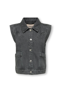 ONLY KOGKENNEDY SL DNM WAISTCOAT BJ light grey denim