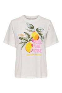 ONLY ONLBLINIS LIFE S/S FRUIT TOP BOX JR: cloud dancer/peel
