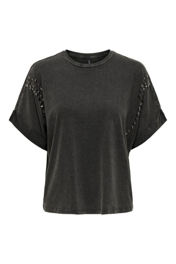 ONLY ONLLUCY LIFE S/S LOOSE STUDS TOP JR: