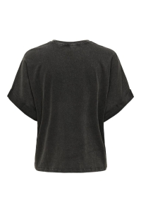 ONLY ONLLUCY LIFE S/S LOOSE STUDS TOP JR: black/front studs