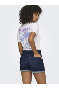 ONLY ONLJOSEPHINESTRETCH SHORTS DNM AZG : dark blue denim/rinse