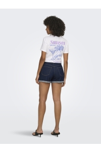 ONLY ONLJOSEPHINESTRETCH SHORTS DNM AZG : dark blue denim/rinse
