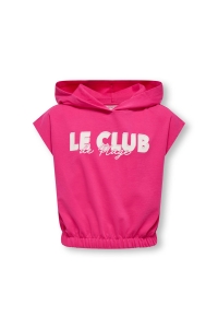 ONLY KOGAMANDA S/S HOOD UB SWT fuchsia purple/le club