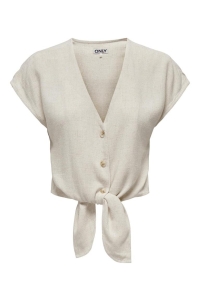 ONLY ONLSIESTA SS KNOT LIN BL SHIRT PNT : moonbeam