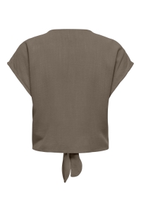 ONLY ONLSIESTA SS KNOT LIN BL SHIRT PNT : walnut