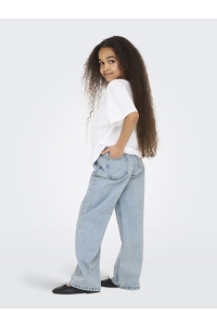 ONLY KOGCOBAIN RHINESTONE WIDE DNM AZG N: light blue denim