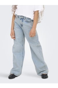 ONLY KOGCOBAIN RHINESTONE WIDE DNM AZG N: light blue denim