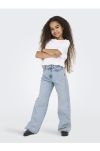ONLY KOGCOBAIN RHINESTONE WIDE DNM AZG N: light blue denim