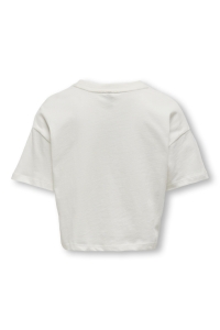 ONLY KOGVILLA S/S SPORT TOP BOX JRS cloud dancer/california