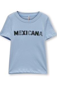 ONLY:KIDS ONLY KMGGINNA S/S TOP BOX JRS clear sky/mexicana