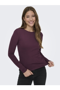 ONLY ONLRILEY O-NECK L/S TOP JRS NOOS winetasting