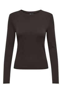 ONLY ONLRILEY O-NECK L/S TOP JRS NOOS black coffee