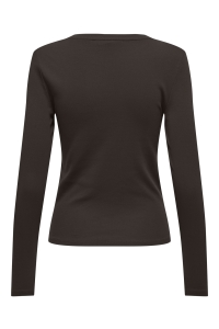 ONLY ONLRILEY O-NECK L/S TOP JRS NOOS black coffee