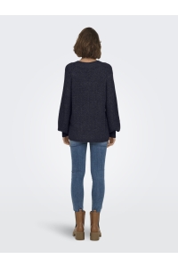 ONLY ONLLUCILLA LS GLITTER V-NECK KNT night sky/dtm glitter