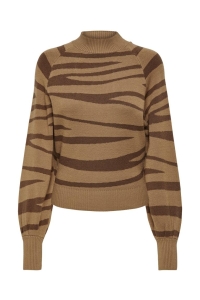 ONLY ONLFRIDA LIFE LS HIGHNECK CC KNT toasted coconut/pinecone