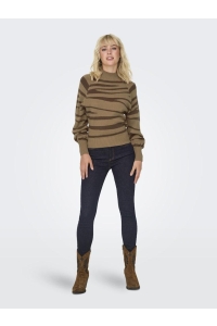 ONLY ONLFRIDA LIFE LS HIGHNECK CC KNT toasted coconut/pinecone