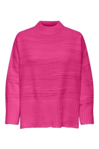 ONLY ONLIMA LS LOOSE STRUC HIGHNECK CC K: fuchsia purple