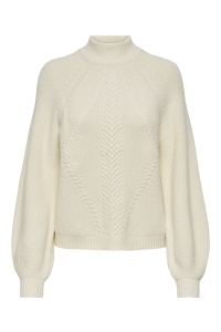 ONLY ONLKATIA LS DETAIL HIGHNECK KNT whitecap gray/melange