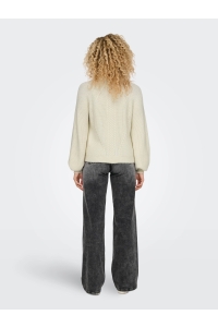 ONLY ONLKATIA LS DETAIL HIGHNECK KNT whitecap gray/melange