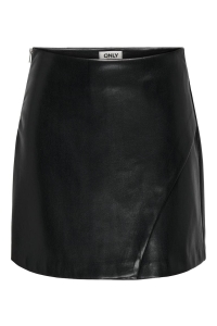 ONLY ONLZETA HW FAUX LEA SKIRT CC PNT black