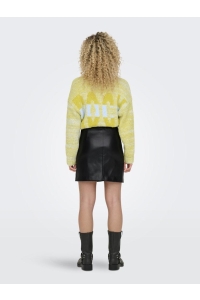 ONLY ONLZETA HW FAUX LEA SKIRT CC PNT black