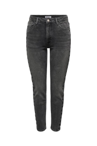 ONLY ONLEMILY STRET HW ST HEART EMB CS D: washed black/heart emb