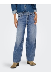 ONLY ONLGIANNA MW STRAIGHT DOT596 DNM NO: medium blue denim