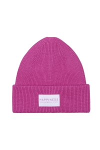 ONLY KOGALPHA LIFE PATCH RIB BEANIE ACC fuchsia red