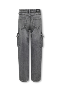 ONLY KOGHARMONY WIDE CRGO CARROT AZG414 : dark grey denim