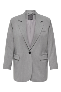 carmakoma CARBRIE L/S OVS PINS BLAZER TLR light grey melange/white