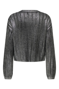 ONLY ONLKAMA LS O-NECK FOIL KNT black/silver foil