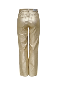 ONLY ONLJUICY-VIV HW W METAL COATED PANT: gold colour