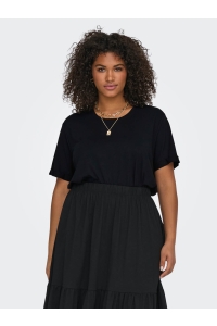 carmakoma CARMOSTER S/S FOLD UP TOP JRS NOOS black