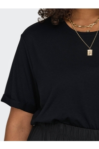 carmakoma CARMOSTER S/S FOLD UP TOP JRS NOOS black