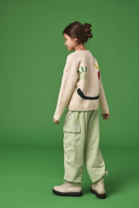 ONLY KOGANDREA LS LOOSE O-NECK KNT birch/scarab/granita/green be/la