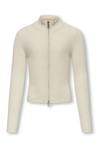ONLY KOGELLA 2 WAY ZIP L/S CARDIGAN KNT birch
